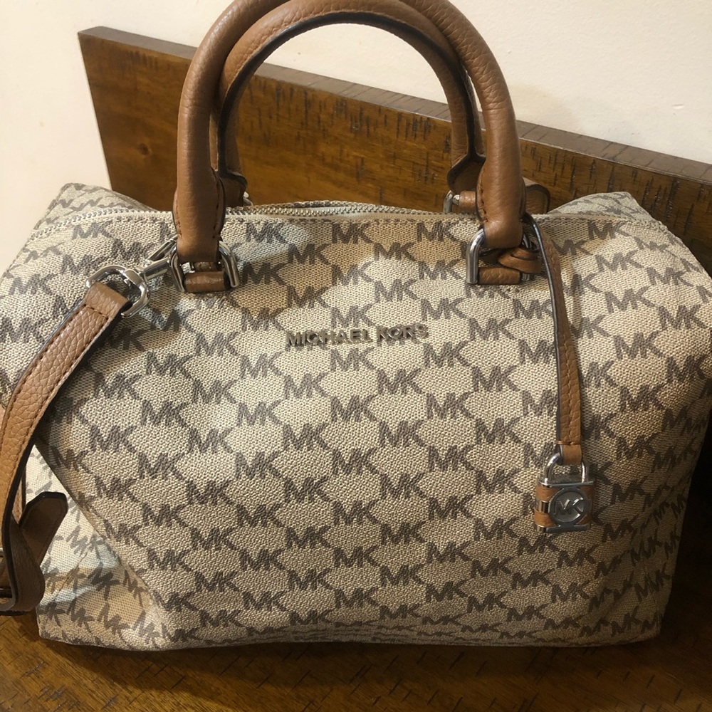 Michael Kors Signature Brown Duffel Bag